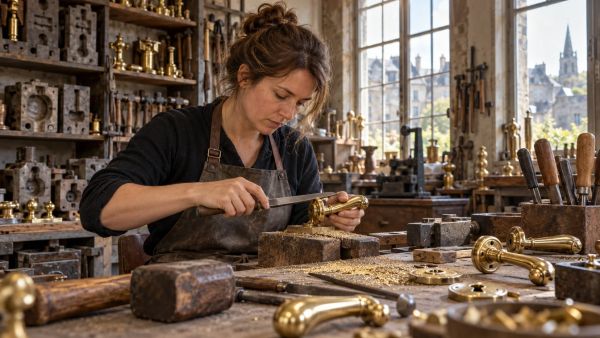 Crafting Solid Brass: A Journey through a French Hardware Studio