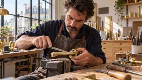 Crafting Solid Brass: A Journey through a French Hardware Studio